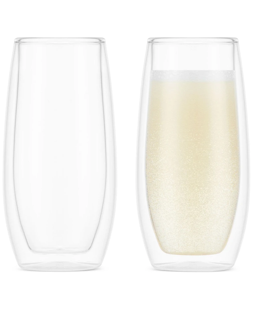 Bodum Skal Double-Walled Champagne Glasses, Set of 2