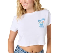 O'Neill Juniors' Sunlit Sandbar Cotton Cropped Graphic T-Shirt