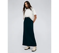 Kenneth Cole Women's Fly-Front Belted Maxi Skirt