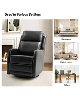 Hulala Home Donat Faux Leather Swivel Recliner