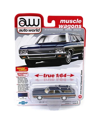 Auto World 1/64 1970 Kingswood Station Wagon, Fathom Blue