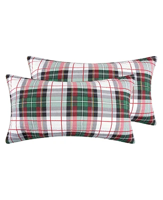 Levtex Spencer Red Plaid Quilted 2-Pc. Sham Set