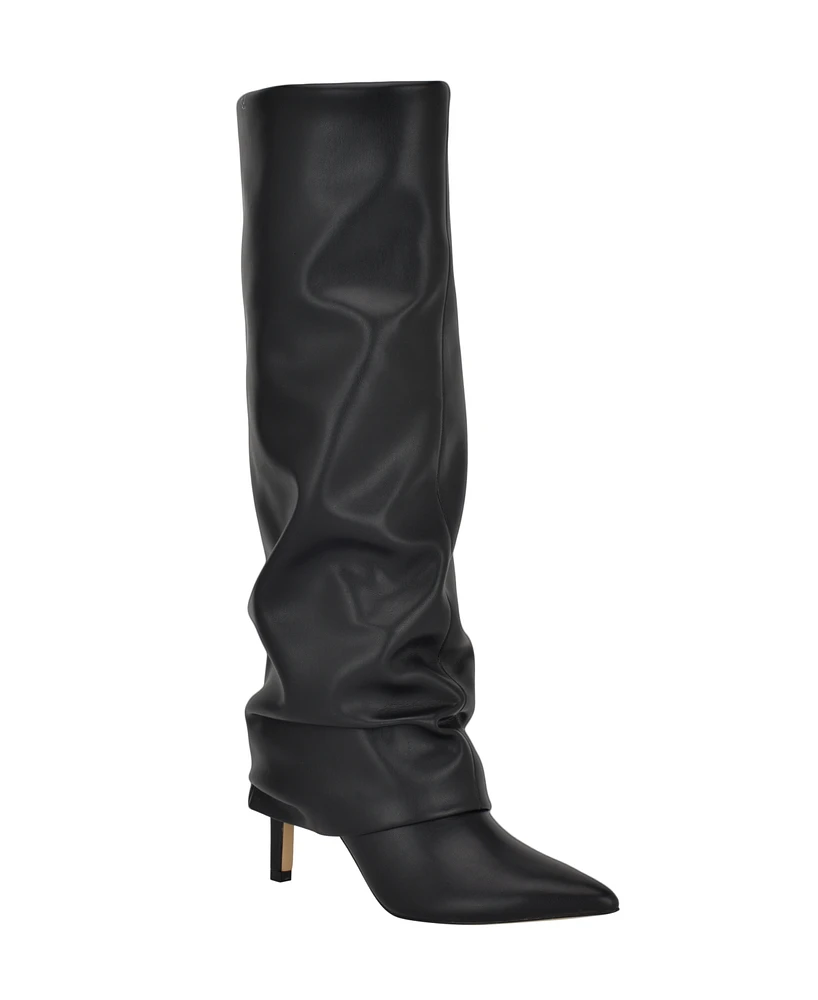 Guess Women's Natha Fold Over Slouchy Stiletto Heel Boots