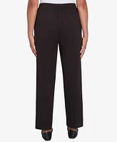 Alfred Dunner Petite Runway Ready Pull On Ponte Medium Length Pants