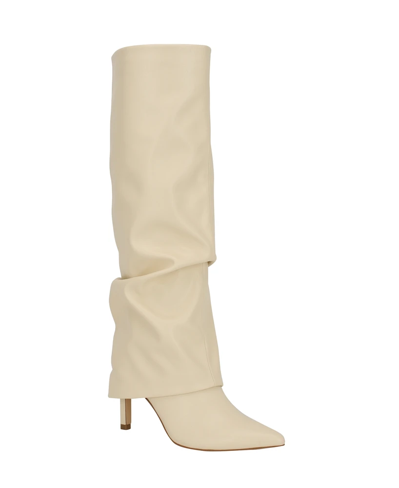 Guess Women's Natha Fold Over Slouchy Stiletto Heel Boots