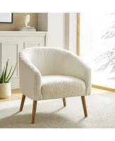 Hulala Home Modern Sebastian 30"W Boucle Armchair Solid Wood Leg