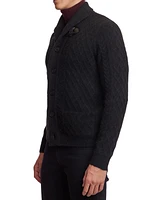 Paisley & Gray Men's Slim Fit Toggle Cable Knit Cardigan Sweater