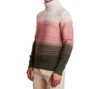 Paisley & Gray Men's Slim Fit Long Sleeve Chunky Striped Turtleneck Sweater