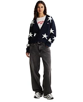 Tommy Jeans Women's Star-Pattern V-Neck Cardigan