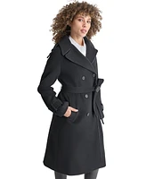 Dkny Women's Wool Blend Double-Breasted Wrap Coat