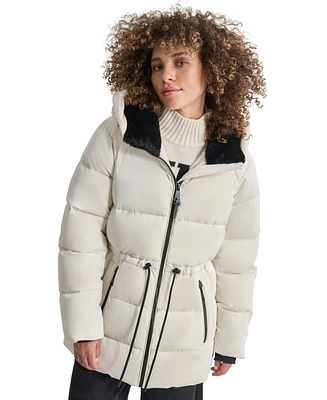 Dkny Women's Shine Hooded Anorak Puffer Coat