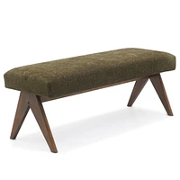 Breakfast Nook Bench Cushioned Dining with V-Shaped Legs,Dining Table Seat Restaurant Banquette Seating-Maison Boucle
