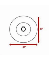 Mondawe 12" H x 37" W Outdoor Fire Pit Table