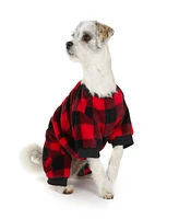 Hotel Doggy Cozy Buffalo Check Holiday Onesie