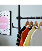 Slickblue Double Adjustable Clothing Rack for Hanging Clothes