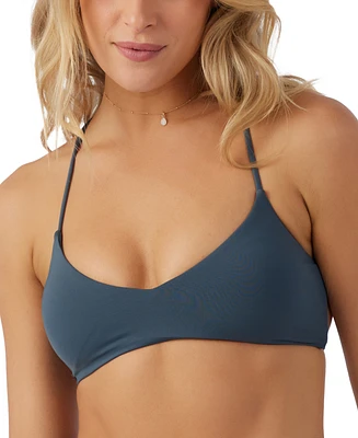 O'Neill Juniors' Saltwater Solids Back-Tie Bikini Top