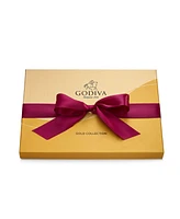 Godiva Gold Ballotin Chocolate Gift Box with Solid Wine Ribbon, 36 Piece