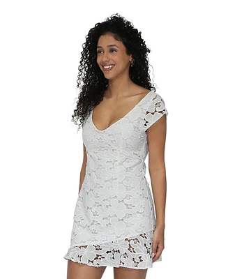 Belle & Bloom Drifting Slowly Lace Mini Dress