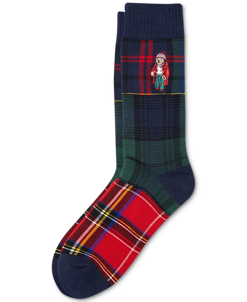 Polo Ralph Lauren Men's Patchwork Tartan Plaid Slack Socks