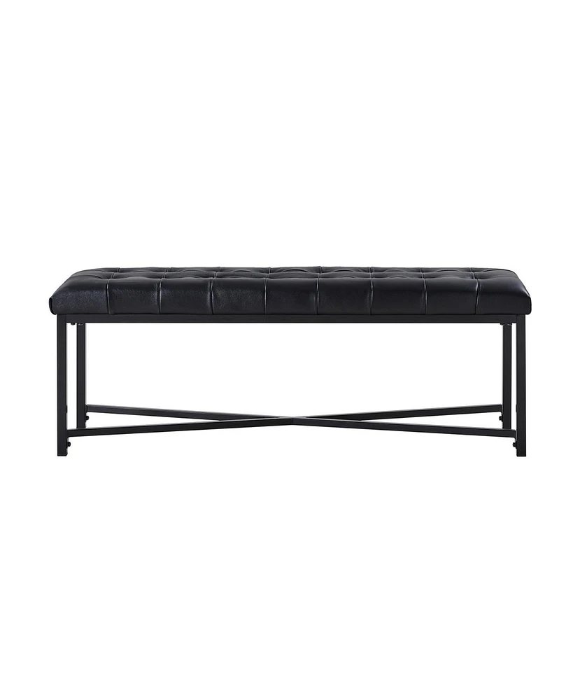 Hulala Home Eberhard Modern Upholstered Flip Top Storage Bench with Button-Tufted