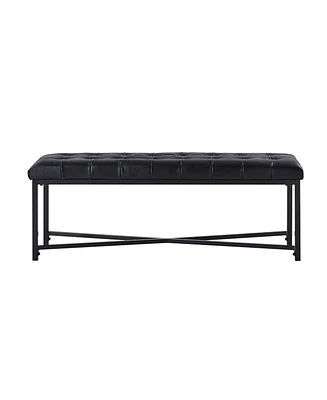 Hulala Home Eberhard Modern Upholstered Flip Top Storage Bench with Button-Tufted