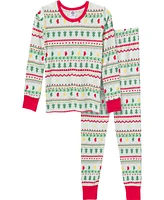 Gerber Girls Holiday Family Pajamas Neutral Two Piece