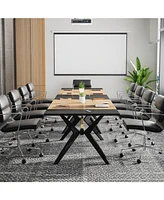 Tribesigns 63 Inch Executive Desk, Large Office Computer Desk with X-Shape Frame