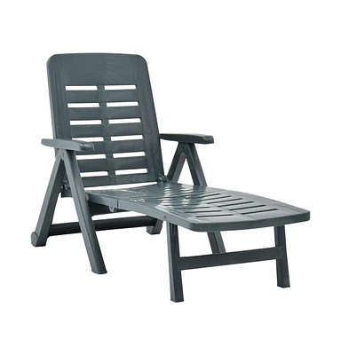 vidaXL Folding Sun Lounger Plastic