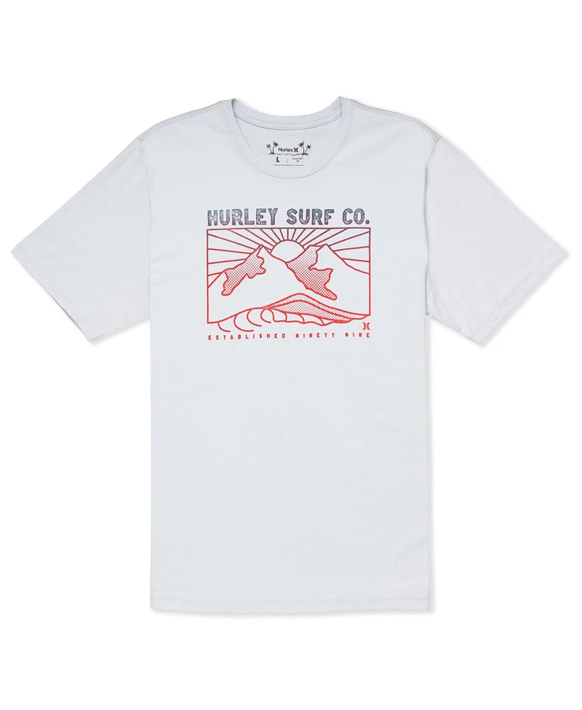 Hurley Men's Everyday H2O-Dri Horizon Line Slub Short Sleeve T-Shirt