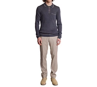 Paisley & Gray Men's Slim Fit Long Sleeve Tipped Polo Sweater