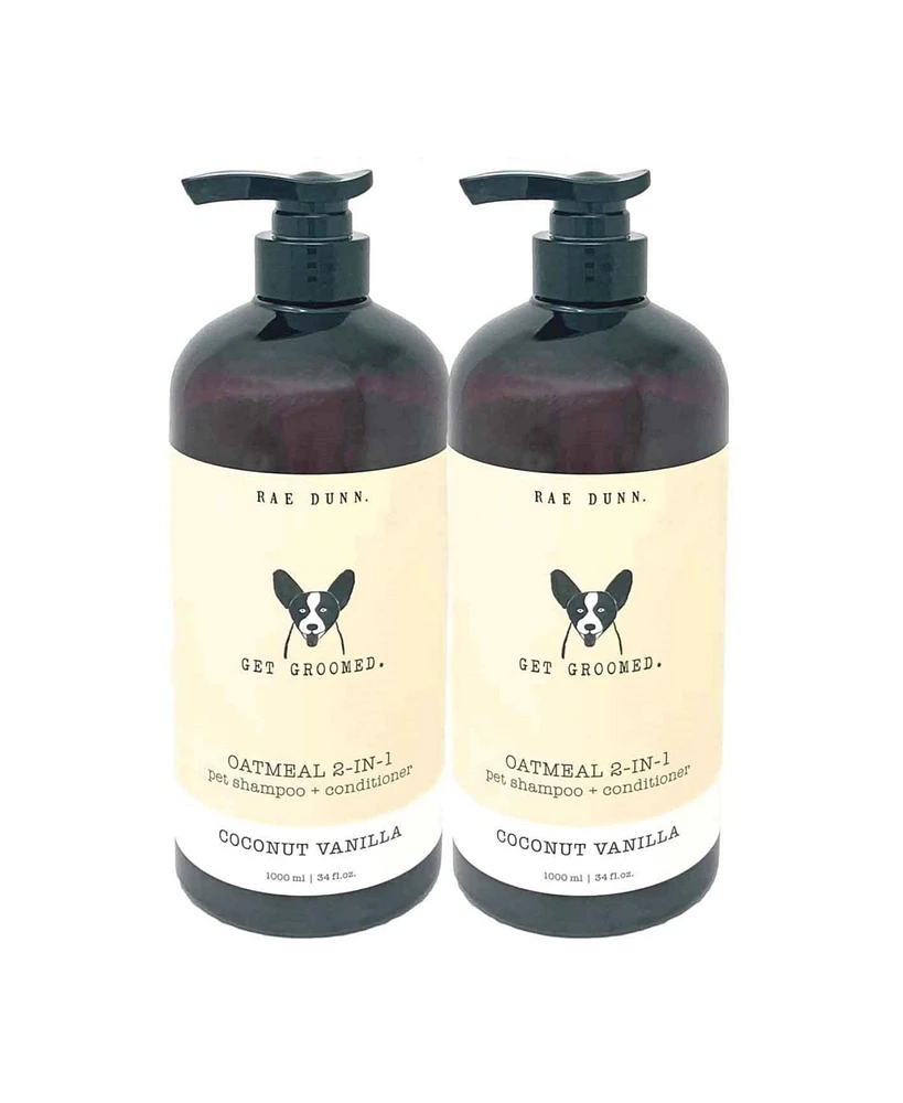 Rae Dunn "Get Groomed." Oatmeal 2-in-1 Pet Shampoo and Conditioner