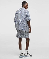 Mode Of One Mens Distorted Wave Camp Shirt Relaxed Fit Shorts Exclusively At Macys