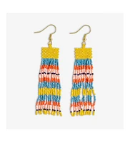 Ink + Alloy Billie Beaded Fringe Earrings St Tropez