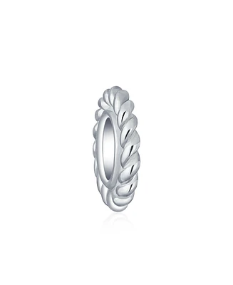 Bling Jewelry Twisted Cable Thin Spacer Bead Charm Bead Charm 925 Sterling Silver