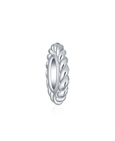 Bling Jewelry Twisted Cable Thin Spacer Bead Charm Bead Charm 925 Sterling Silver