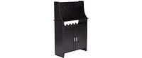 Kings Brand Furniture Wood Wine Rack Buffet & Storage Cabinet (Black)