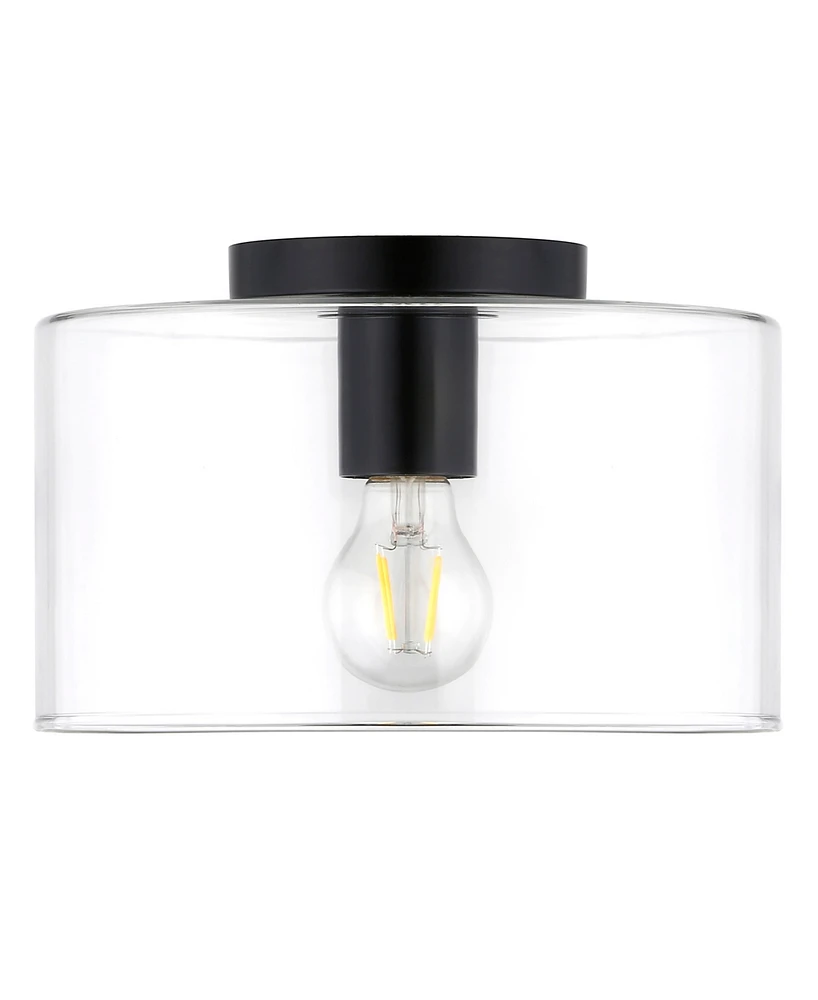 Hudson & Canal 10" Metal Henri Wide Semi Flush Mount