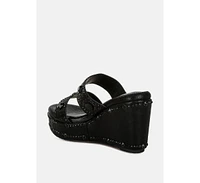 London Rag Iki Diki Rhinestone & Diamante Wedge Sandals