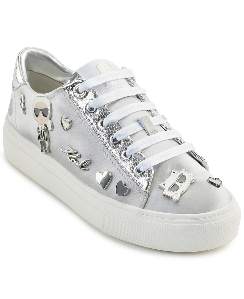 Karl Lagerfeld Paris Women's Cate Pins Lace-Up Sneakers