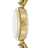 Kate Spade New York Women's Monroe Three-Hand Gold-Tone Stainless Steel Bracelet Watch, 20mm