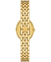 Tory Burch Women's The Oval Gold-Tone Stainless Steel Bracelet Watch 28mm