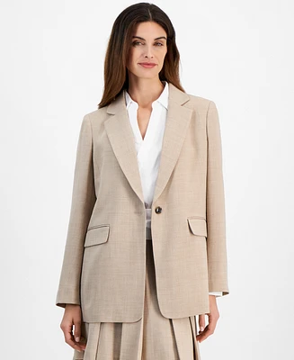 Tahari Asl Women's One-Button Boyfriend Blazer