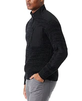 Bass Outdoor Men's Quarter-Zip Long Sleeve Pullover Patch Sweater