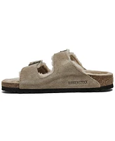 Birkenstock Women's Arizona Shearling Suede Leather Sandals from Finish Line