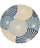 Nourison Home Grafix GRF20 5'3"x5'3" Round Area Rug