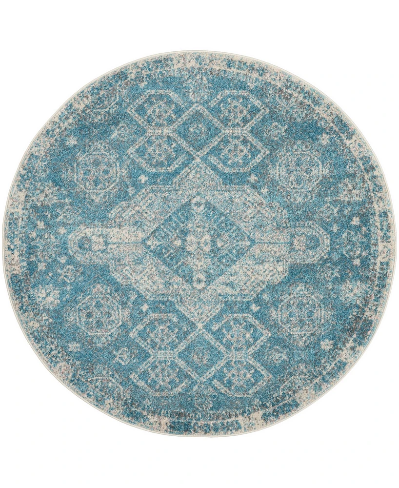 Nourison Home Tranquil TRA13 5'3"x5'3" Round Area Rug
