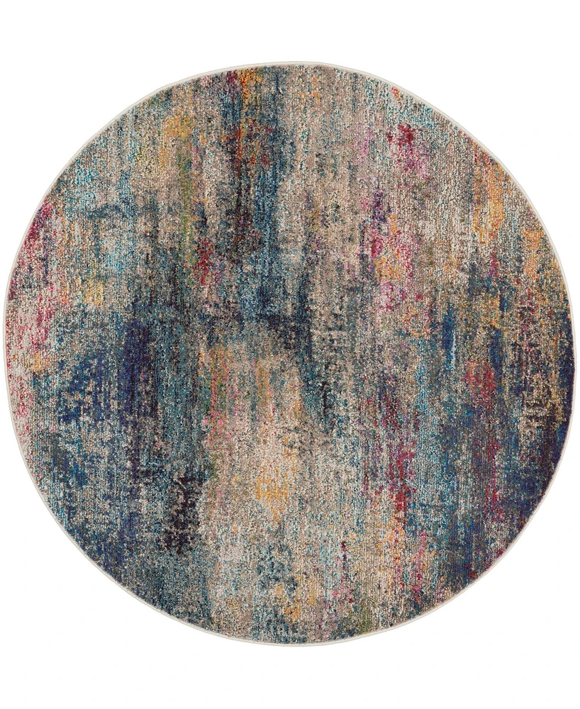Nourison Home Celestial CES16 5'3"x5'3" Round Area Rug