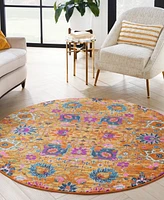 Nourison Home Passion PSN01 5'x5' Round Area Rug