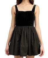 En Saison Women's Mckenna Mixed-Media Sleeveless Mini Dress