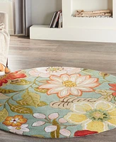 Nourison Home Fantasy FA18 5'6"x5'6" Round Area Rug